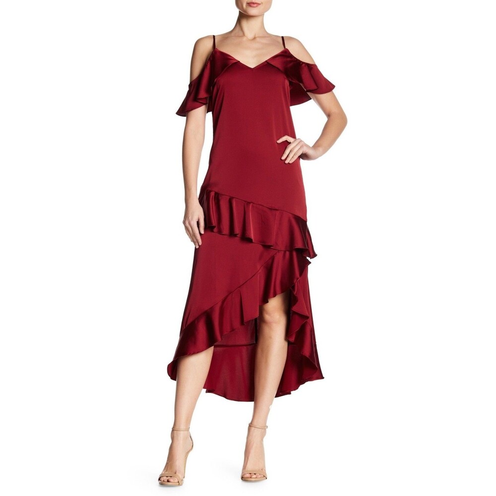 The Room by Ark & Co Cold Shoulder Ruffle Dress
